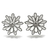 304 Stainless Steel Flowers Stud Earrings for Women EJEW-R023-02P-4