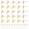 Unicraftale Brass Stud Earring Findings KK-UN0002-79-1