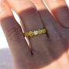 Brass Pave Cubic Zirconia Finger Rings for Women OI9467-4-2