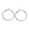 Non-Tarnish Ring 304 Stainless Steel Hoop Earrings for Women Men EJEW-B049-02B-P-1