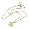 Brass Crystal Rhinestone Rotatable Pendant Necklaces NJEW-P331-01C-G-2