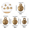 CHGCRAFT 40Pcs 4 Styles Brass Bell Pendants KK-CA0002-54-2