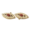 Vacuum Plating 201 Stainless Steel Natural Natural Red Jasper Pendants STAS-C064-VC911-4