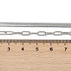 Non-Tarnish 304 Stainless Steel Paperclip & Herringbone Chains Double Layer Necklace for Men Women NJEW-E046-01P-4