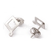201 Stainless Steel Stud Earring Findings EJEW-A071-21P-2