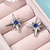 Rhinestone Star Clip-on Earrings EJEW-B116-01P-02-3