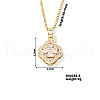 Chic Colorful Clover Pendant Necklace with Sparkling Diamonds YY8832-6-1