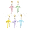 Bowknot Alloy Pendant Decorations HJEW-JM02210-1
