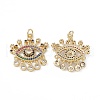 Brass Colorful Cubic Zirconia Pendants KK-E068-VA209-2-1