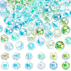   72Pcs 12 Styles UV Plating Transparent Acrylic Beads TACR-PH0001-57B-1