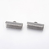 304 Stainless Steel Ribbon Crimp Ends X-STAS-G187-24P-20mm-1