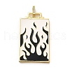 Brass Micro Pave Cubic Zirconia Pendant with Enamel KK-H458-02G-Q01-1