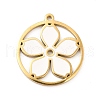 Ion Plating(IP) 304 Stainless Steel Enamel Pendants STAS-G295-37G-1
