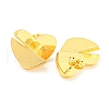 Rack Plating Brass Heart Stud Earrings EJEW-A028-32G-2