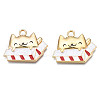 Rack Plating Alloy Enamel Pendants PALLOY-N172-011-2