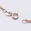 925 Sterling Silver Chain Necklaces STER-F039-50cm-17RG-2