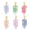 Teardrop Glass Pendant Decorations HJEW-JM03256-2