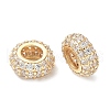 Brass Micro Pave Cubic Zirconia Beads KK-A254-03B-G-1