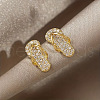 Flip Flop Alloy Crystal Rhinestone Stud Earrings FS-WGD6AB8-01-2