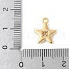 Brass Micro Pave Clear Cubic Zirconia Pendants KK-U064-15G-3