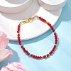 Natural Red Agate Bead Beads Bracelets for Women BJEW-JB11572-1