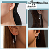 Beebeecraft 2 Pairs Sterling Silver Stud Earring Findings STER-BBC0007-08-5