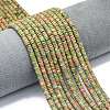Natural Unakite Beads Strands G-P575-B25-4x1mm-1