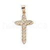 Brass Micro Micro Pave Clear Cubic Zirconia Pendants KK-A212-01A-G-1