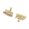 Brass Micro Pave Cubic Zirconia Pendants KK-H206-13G-2