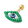 Handmade Glass Seeds European Dangle Charms PALLOY-MZ00349-03-3