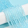 Baking Painted Transparent Glass Beads Strands DGLA-F029-J4mm-10-2