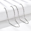 3.5MM 304 Stainless Steel Oval Link Chain Necklaces NJEW-T016-08P-1