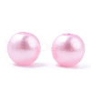 Spray Painted ABS Plastic Imitation Pearl Beads OACR-T015-05A-17-2