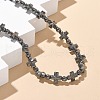 Non-Magnetic Hematite Beads Necklaces for Women Men NJEW-R020-01-1