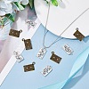 DICOSMETIC 100Pcs 2 Colors Tibetan Style Alloy Cassette Tape Pendants FIND-DC0003-05-5