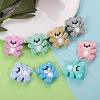 16Pcs 8 Colors Cartoon Bear Silicone Focal Beads JX699A-5