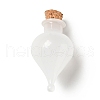 Teardrop Glass Cork Bottles Ornament AJEW-A039-01E-1