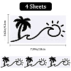 Beach Theme PVC Cartoon Self Adhesive Car Stickers FIND-WH0152-165C-2