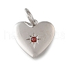 925 Sterling Silver Micro Pave Clear Cubic Zirconia Charms STER-V001-01P-01-1