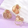 Natural Quartz Cuff Rings RJEW-M076-06G-01-1