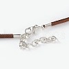 Faux Suede Cord Necklace Making MAK-L007-02B-2