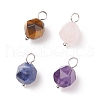 Faceted Natural Mixed Stone Pendants PALLOY-JF01694-1