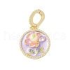 Brass Enamel Pendants KK-F886-03G-09-1