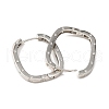 Brass Oval with Polka Dot Hoop Earrings for Woman EJEW-F314-02C-P-2
