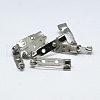Iron Brooch Pin Back Safety Catch Bar Pins with 2-Hole IFIN-N3292-01-2