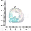 Transparent Epoxy Resin Pendants CRES-XCP0001-32-3