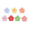 35Pcs 7 Colors Resin Frosted Cabochons CRES-CJ0001-24-7