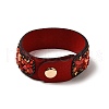 Faux Suede Snap Cord Bracelet BJEW-F428-13-5