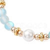 Synthetic Moonstone Round Beaded Bracelets for Women BJEW-JB11915-02-3