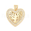 Brass Micro Pave Cubic Zirconia Pendants KK-D325-59G-02-1